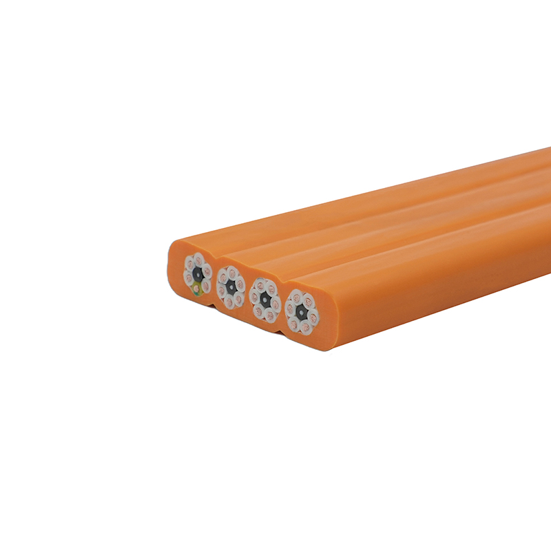 Câble plat de déplacement de grue à gaine composée