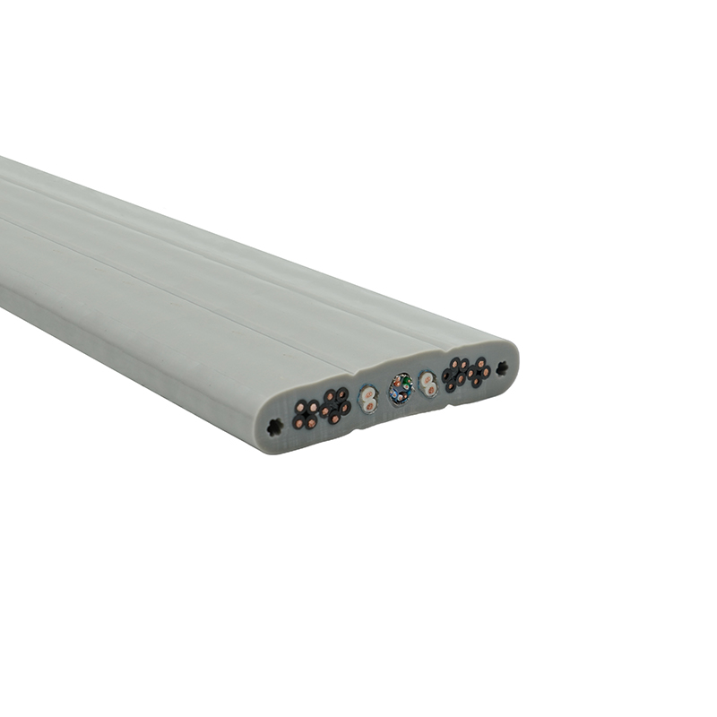 Câble plat d'ascenseur de gaine de PVC isolé par PVC de noyau de cuivre avec le fil d'acier