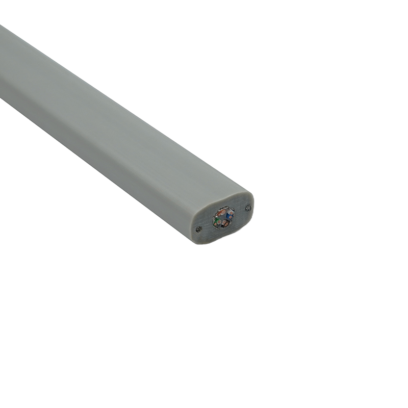 Câble plat d'ascenseur avec fil d'acier et 1 câble de raccordement Cat6