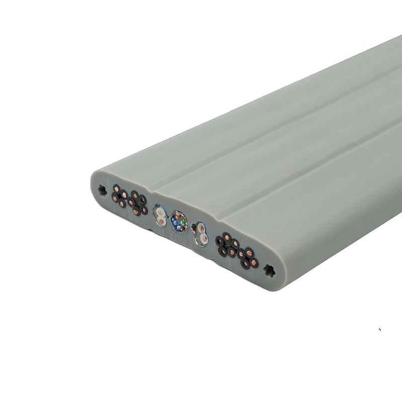 Câble plat d'ascenseur de gaine de PVC isolé par PVC de noyau de cuivre avec le fil d'acier