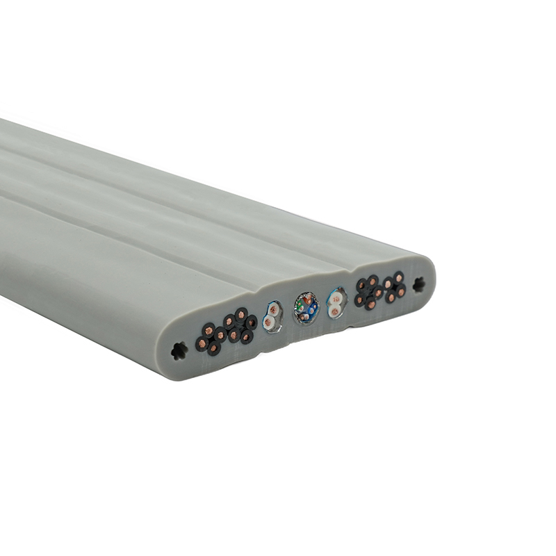 Câble plat d'ascenseur de gaine de PVC isolé par PVC de noyau de cuivre avec le fil d'acier